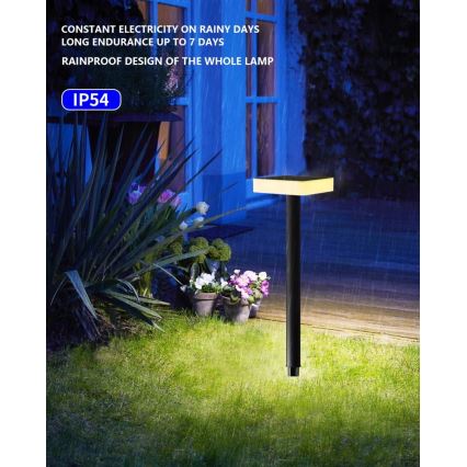 Immax NEO 07911L - LED RGB Dimbare lamp op zonne-energie met een sensor NEO LITE LED/1W/5V hoekig IP54 Tuya 1300 mAh