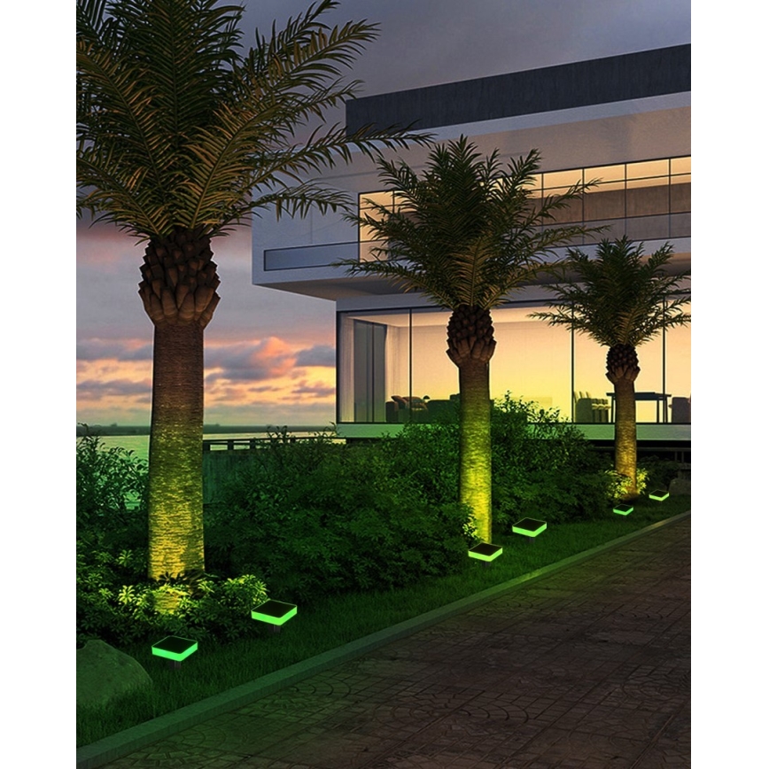 Immax NEO 07911L - LED RGB Dimbare lamp op zonne-energie met een sensor NEO LITE LED/1W/5V hoekig IP54 Tuya 1300 mAh