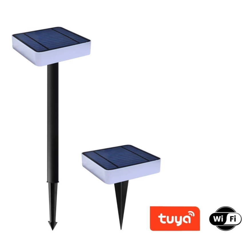 Immax NEO 07911L - LED RGB Dimbare lamp op zonne-energie met een sensor NEO LITE LED/1W/5V hoekig IP54 Tuya 1300 mAh