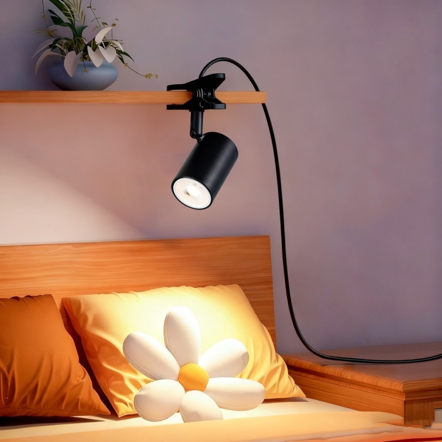 Immax NEO 08291L - Klemlamp PUNTO 1xGU10/9W/230V černá