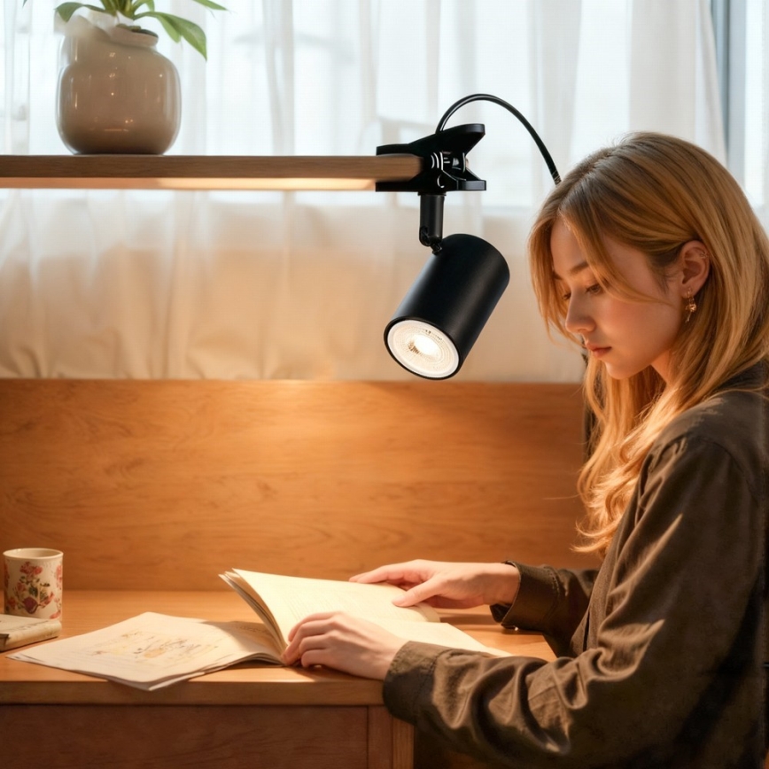 Immax NEO 08291L - Klemlamp PUNTO 1xGU10/9W/230V černá