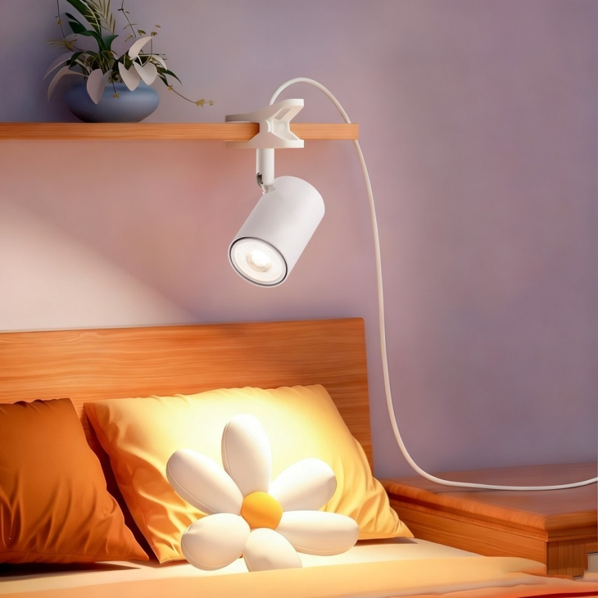 Immax NEO 08292L - Lamp met klem PUNTO 1xGU10/9W/230V wit