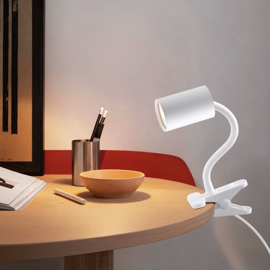 Immax NEO 08294L - Flexibele klemlamp PUNTO 1xGU10/9W/230V wit