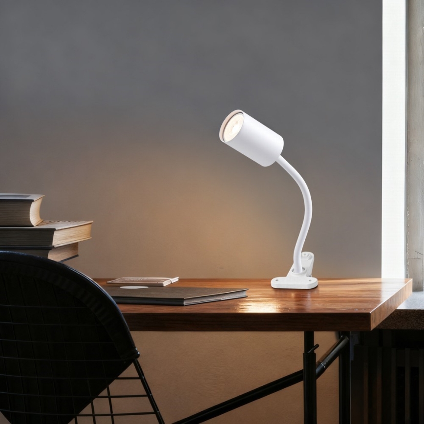 Immax NEO 08294L - Flexibele klemlamp PUNTO 1xGU10/9W/230V wit