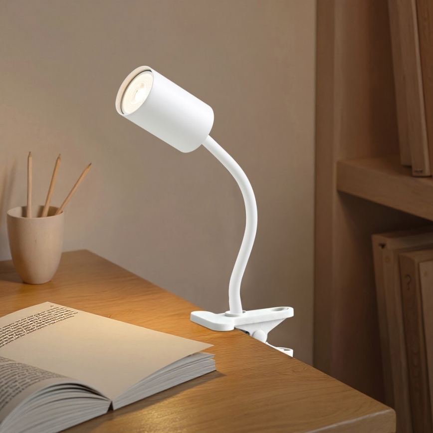 Immax NEO 08294L - Flexibele klemlamp PUNTO 1xGU10/9W/230V wit