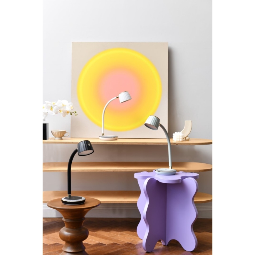 Immax NEO 08996L - LED dimbare tafel lamp met draadloos opladen PERLA LED/1,5W + LED/6W/230V 3800-4300K