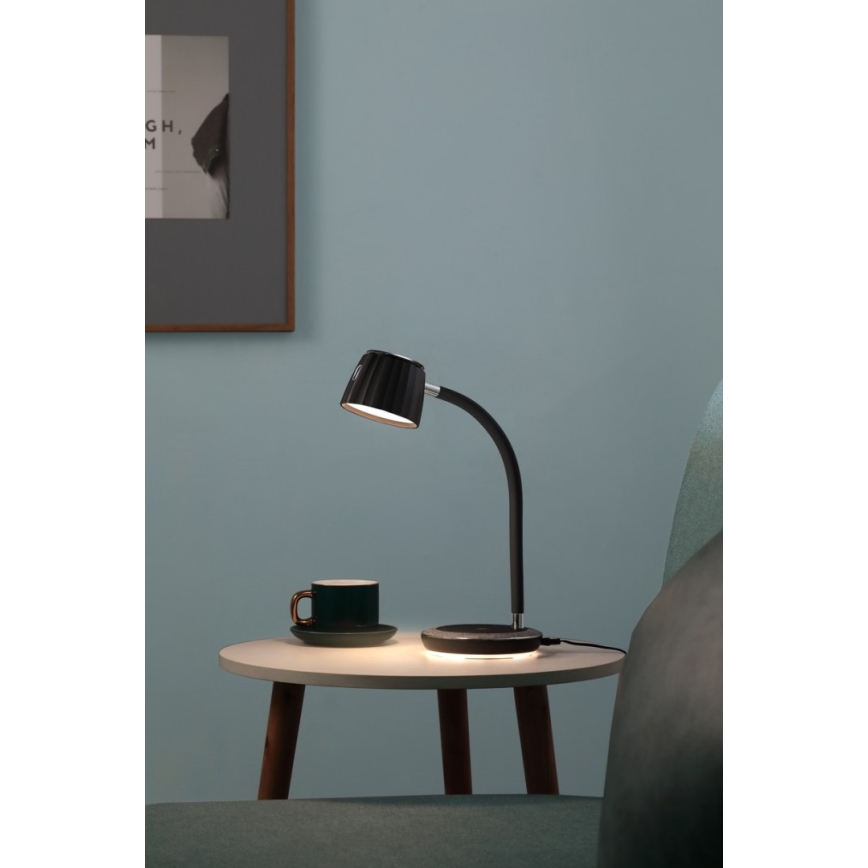 Immax NEO 08996L - LED dimbare tafel lamp met draadloos opladen PERLA LED/1,5W + LED/6W/230V 3800-4300K