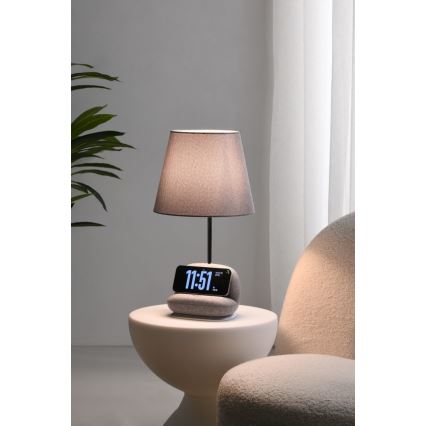 Immax NEO 09109L - Dimbare LED-tafellamp met Qi-draadloze oplader SOFA LED/6W/230V grijs