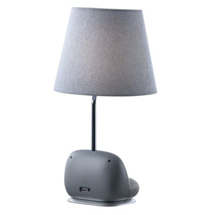 Immax NEO 09109L - Dimbare LED-tafellamp met Qi-draadloze oplader SOFA LED/6W/230V grijs