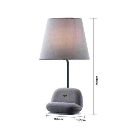 Immax NEO 09109L - Dimbare LED-tafellamp met Qi-draadloze oplader SOFA LED/6W/230V grijs