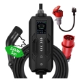 Immax - Reislaadstation EV voor elektrische auto's AC Type 2 32A/380V 22kW + stekker 230V 5m Wi-Fi Tuya