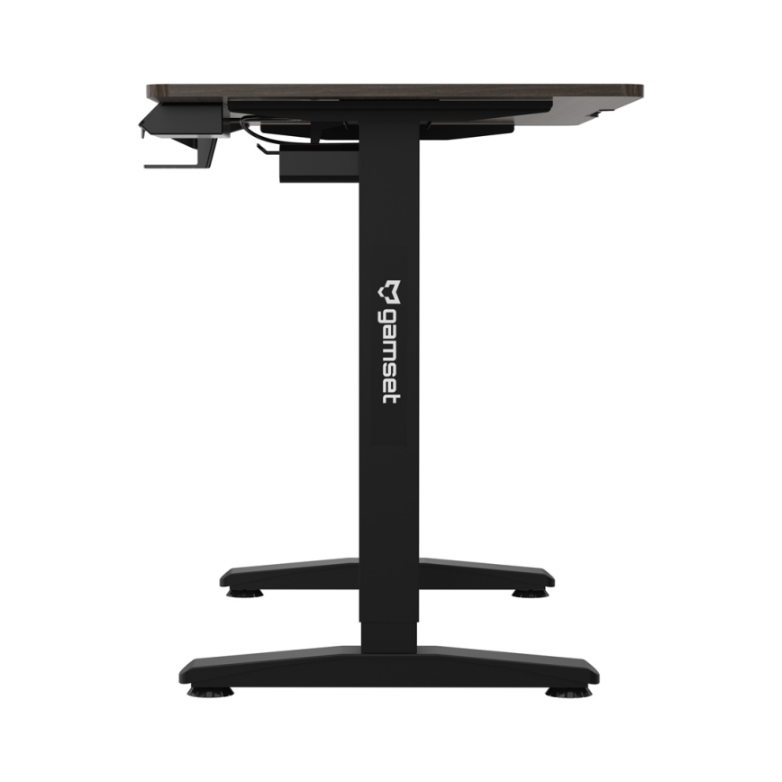 In hoogte verstelbare game tafel CONTROL 110x60 cm bruin/zwart