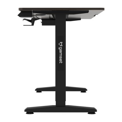In hoogte verstelbare game tafel CONTROL 140x60 cm bruin/zwart