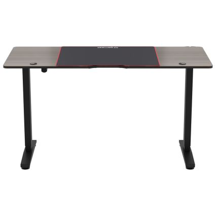In hoogte verstelbare game tafel CONTROL 140x60 cm bruin/zwart