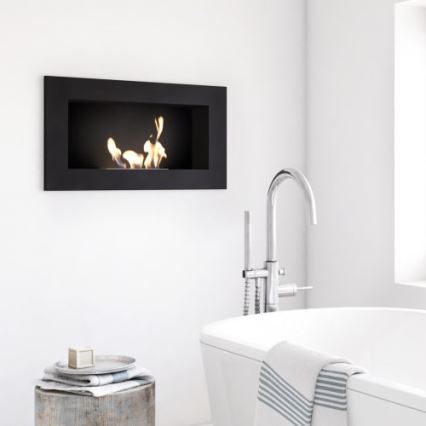 Kratki - Inbouw BIO haard 37,4x64,8 cm 1kW zwart