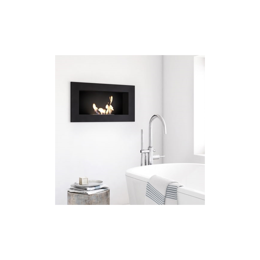 Kratki - Inbouw BIO haard 37,4x64,8 cm 1kW zwart