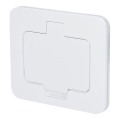 Inbouw-vloercontactdoos voor buiten IP55, wit, rechthoekig