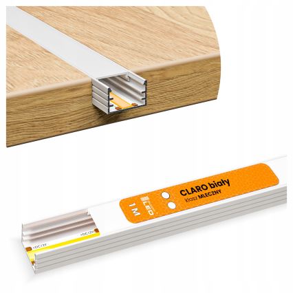 Inbouwprofiel voor LED-strips 1 m, wit
