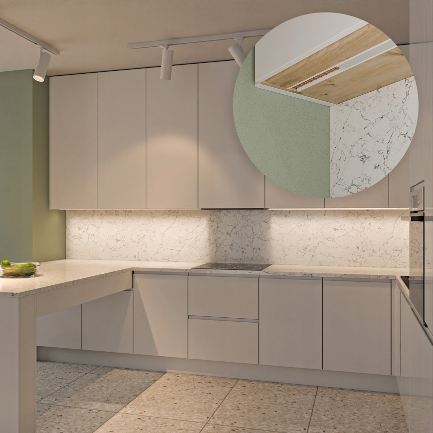 Inbouwprofiel voor LED-strips 1 m wit