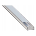 Inbouwprofiel voor LED-strips 1 m zilver/wit
