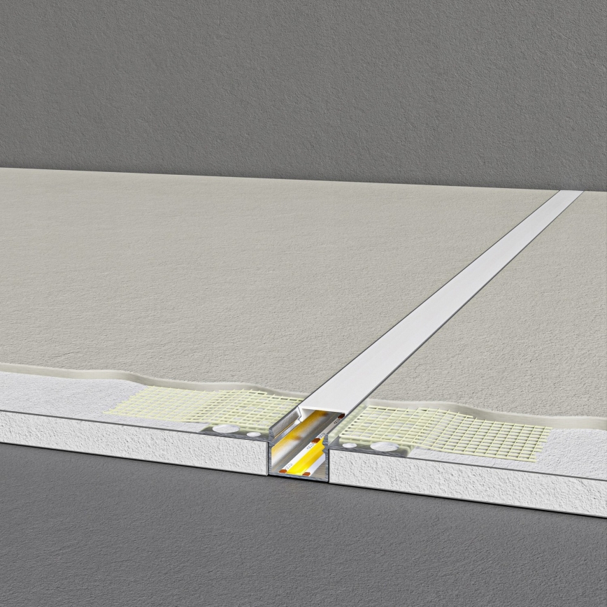 Inbouwprofiel voor LED-strips 1 m, zilver/wit