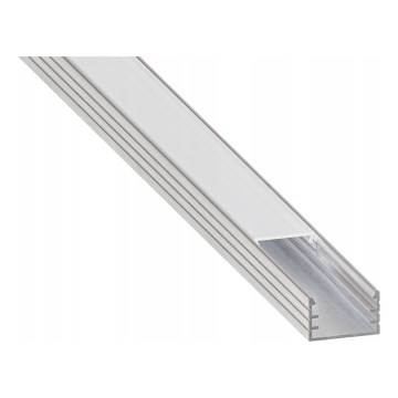 Inbouwprofiel voor LED-strips 1 m zilver/wit