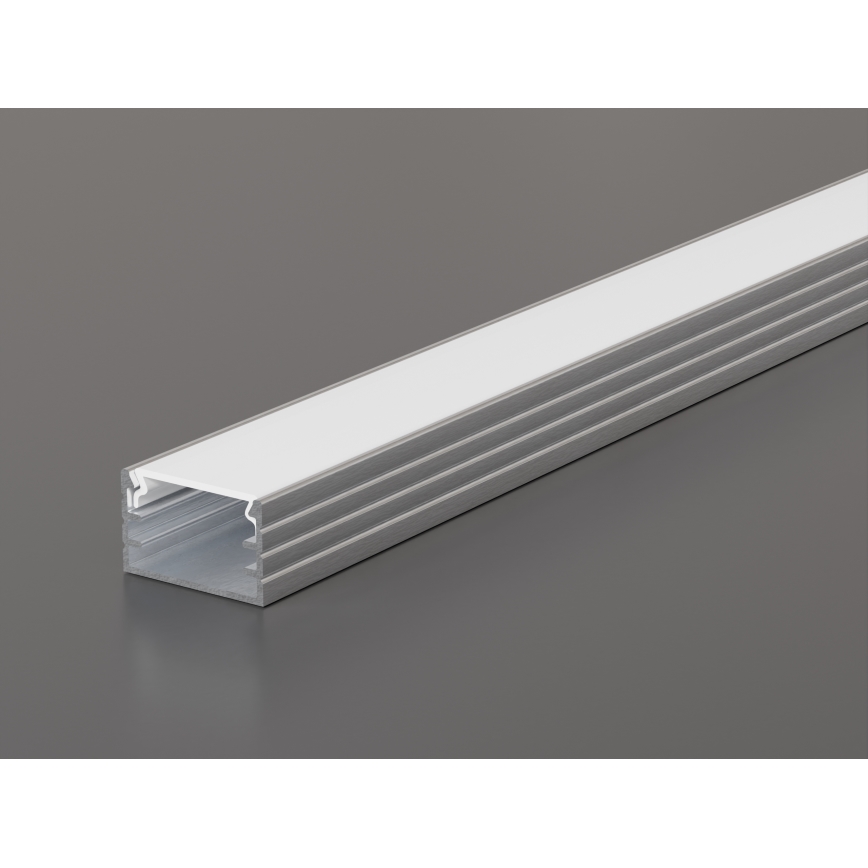 Inbouwprofiel voor LED-strips 1 m zilver/wit