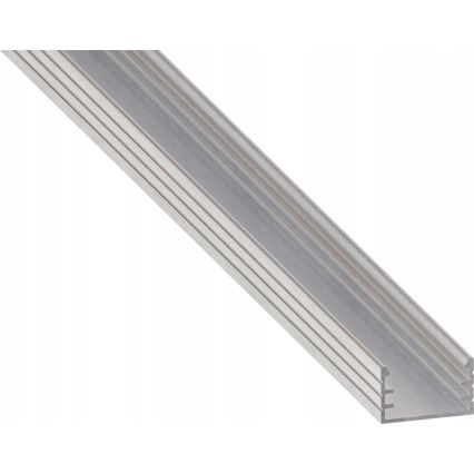 Inbouwprofiel voor LED-strips 1 m zilver/wit