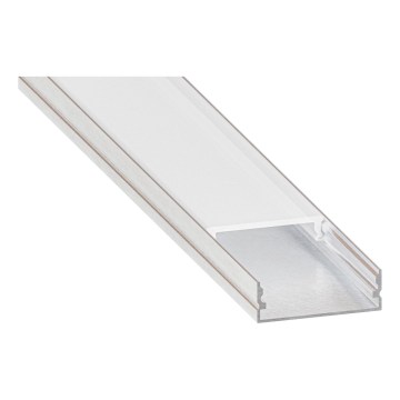 Inbouwprofiel voor LED-strips 1 m zilver/wit