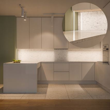 Inbouwprofiel voor LED-strips 1 m zilver/wit