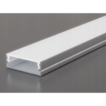 Inbouwprofiel voor LED-strips 1 m zilver/wit