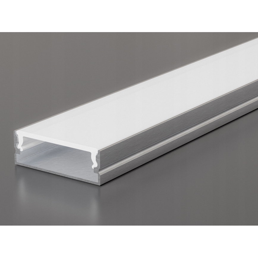 Inbouwprofiel voor LED-strips 1 m zilver/wit