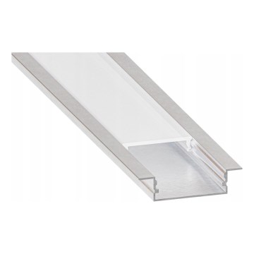 Inbouwprofiel voor LED-strips 1 m zilver/wit