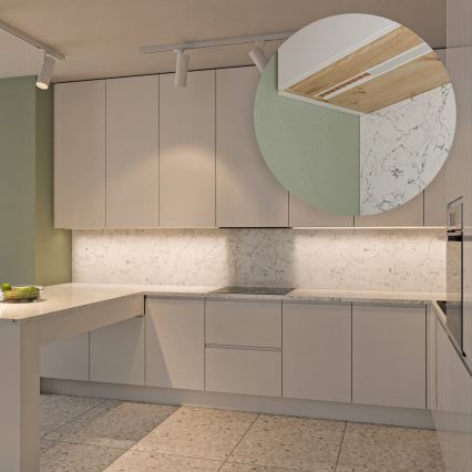 Inbouwprofiel voor LED-strips 1 m zilver/wit