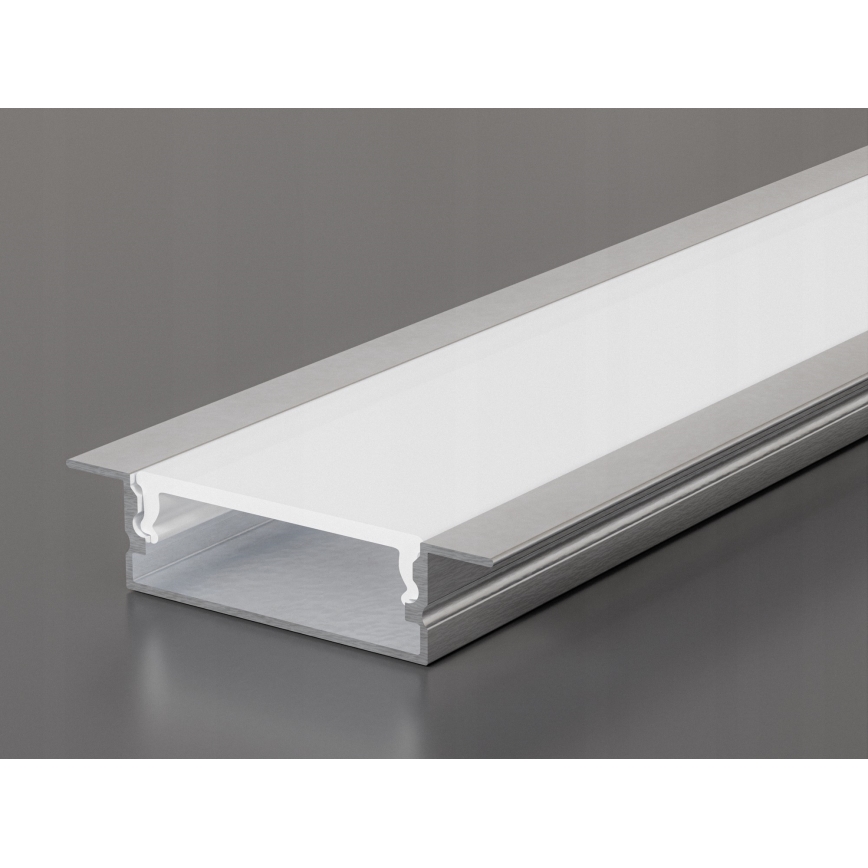 Inbouwprofiel voor LED-strips 1 m zilver/wit