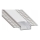 Inbouwprofiel voor LED-strips 1 m, zilver/wit
