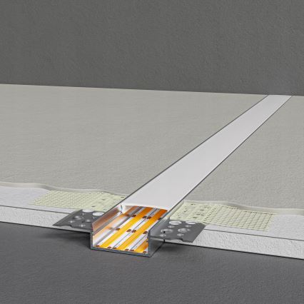 Inbouwprofiel voor LED-strips 1 m, zilver/wit
