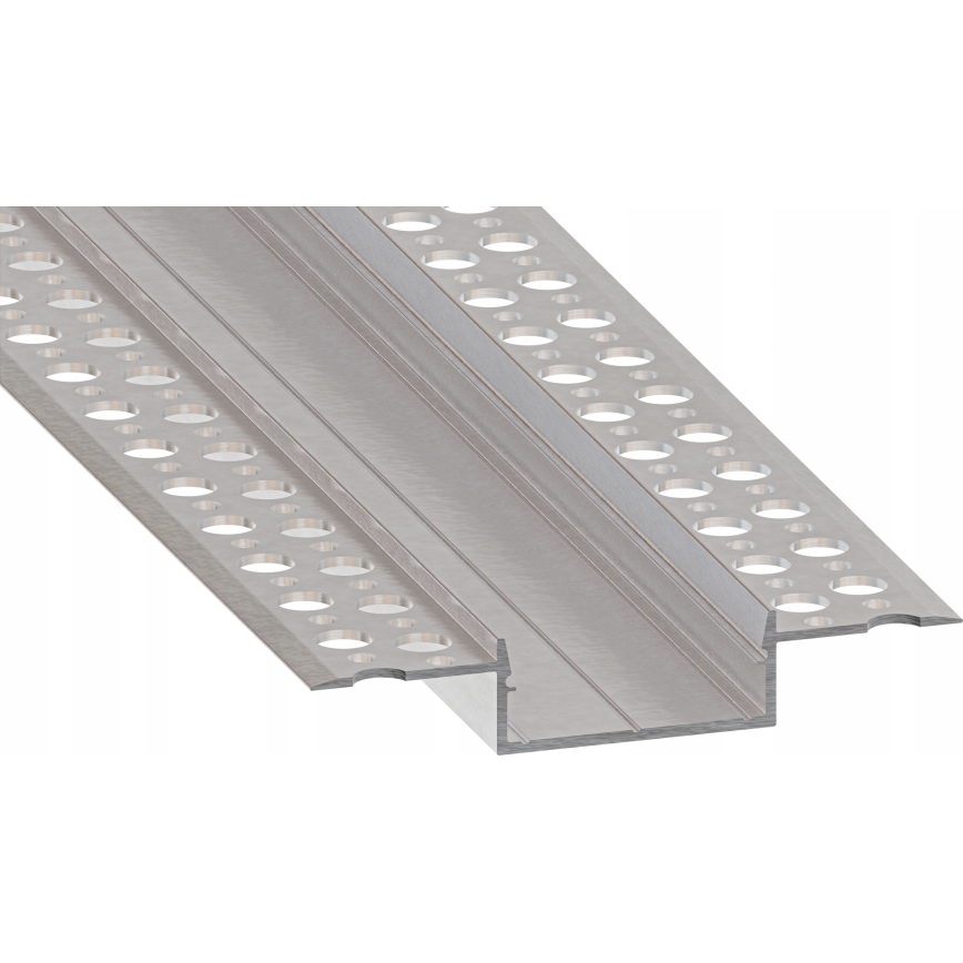 Inbouwprofiel voor LED-strips 1 m, zilver/wit