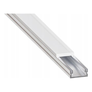 Inbouwprofiel voor LED-strips 1 m zilver/wit