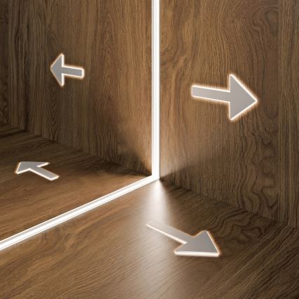 Inbouwprofiel voor LED-strips 1 m zilver/wit