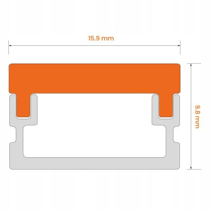 Inbouwprofiel voor LED-strips 1 m zilver/wit