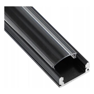 Inbouwprofiel voor LED-strips 1 m zwart/helder