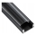 Inbouwprofiel voor LED-strips 1 m zwart/helder
