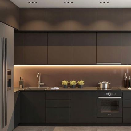 Inbouwprofiel voor LED-strips 1 m zwart/helder