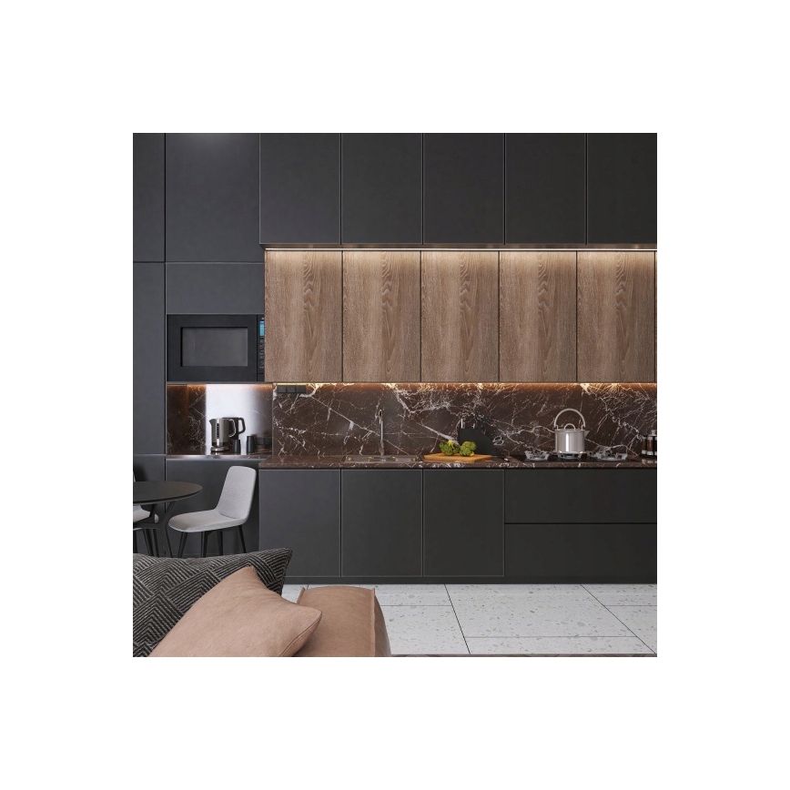 Inbouwprofiel voor LED-strips 1 m zwart/helder