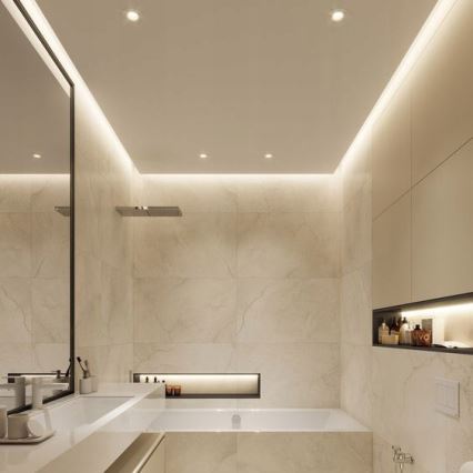 Inbouwprofiel voor LED-strips 1 m zwart/helder