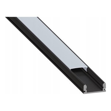 Inbouwprofiel voor LED-strips 1 m zwart/wit