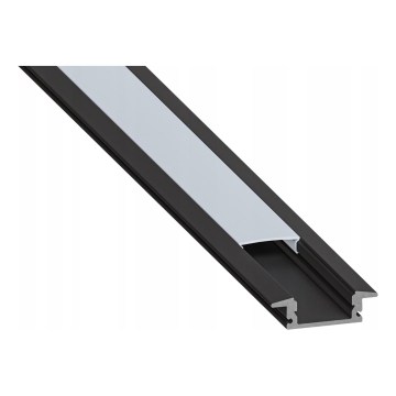 Inbouwprofiel voor LED-strips 1 m zwart/wit