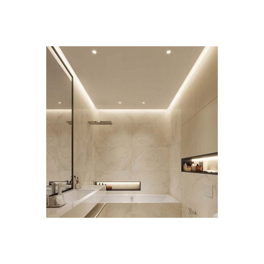 Inbouwprofiel voor LED-strips 1 m zwart/wit