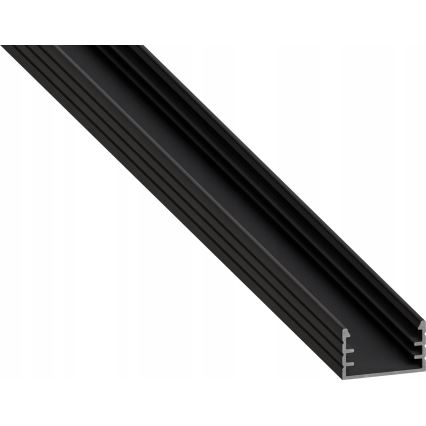 Inbouwprofiel voor LED-strips, 1 m, zwart/wit